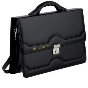 Laptop Gözlü Lazer Baskılı Lüks Deri Evrak Çantası