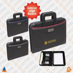 Kişiye Özel Açılır Saplı Çok Fonksiyonlu Evrak Çantası