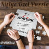 Kişiye Özel Atatürk Motifli Puzzle A4 - 18