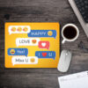 Kişiye Özel Baskılı Happy Love Mousepad