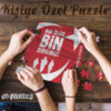 Kişiye Özel Vatan Bayrak Puzzle A4
