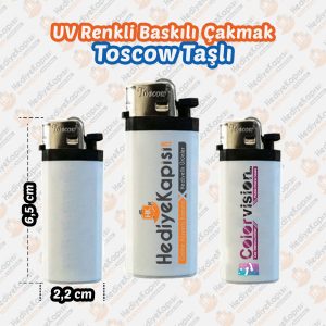 Firmaya Özel Renkli Baskılı Siboplu Taşlı Çakmak TS01