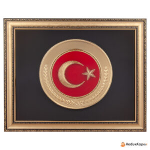 ALPAGUT ALTIN AYYILDIZ ARMA TABLO - Altın - Görsel 1