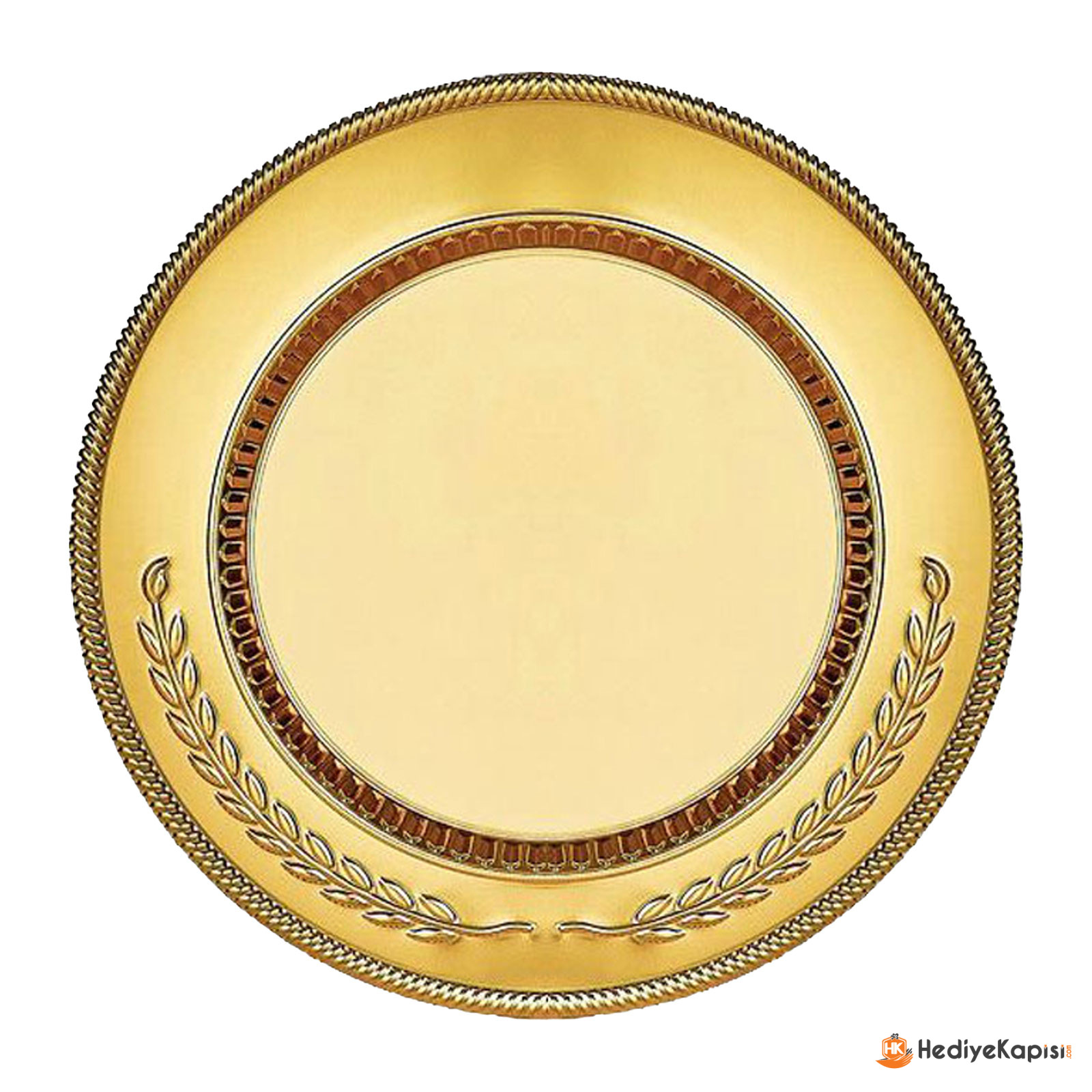 AYT-04 ALTIN YALDIZ İŞLEMELİ PLAKET TABAK - Altın - Görsel 1