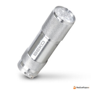 İSPİNOZ GÜMÜŞ 9 LED EL FENERİ - Gümüş - Görsel 1