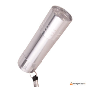 KANARYA GÜMÜŞ 9 LED EL FENERİ - Gümüş - Görsel 1