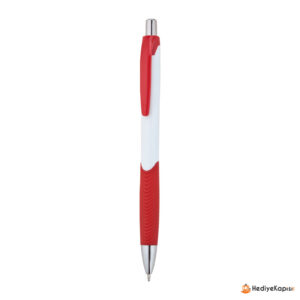 KONYAALTI KIRMIZI PLASTİK TÜKENMEZ KALEM  - Kırmızı - Görsel 1