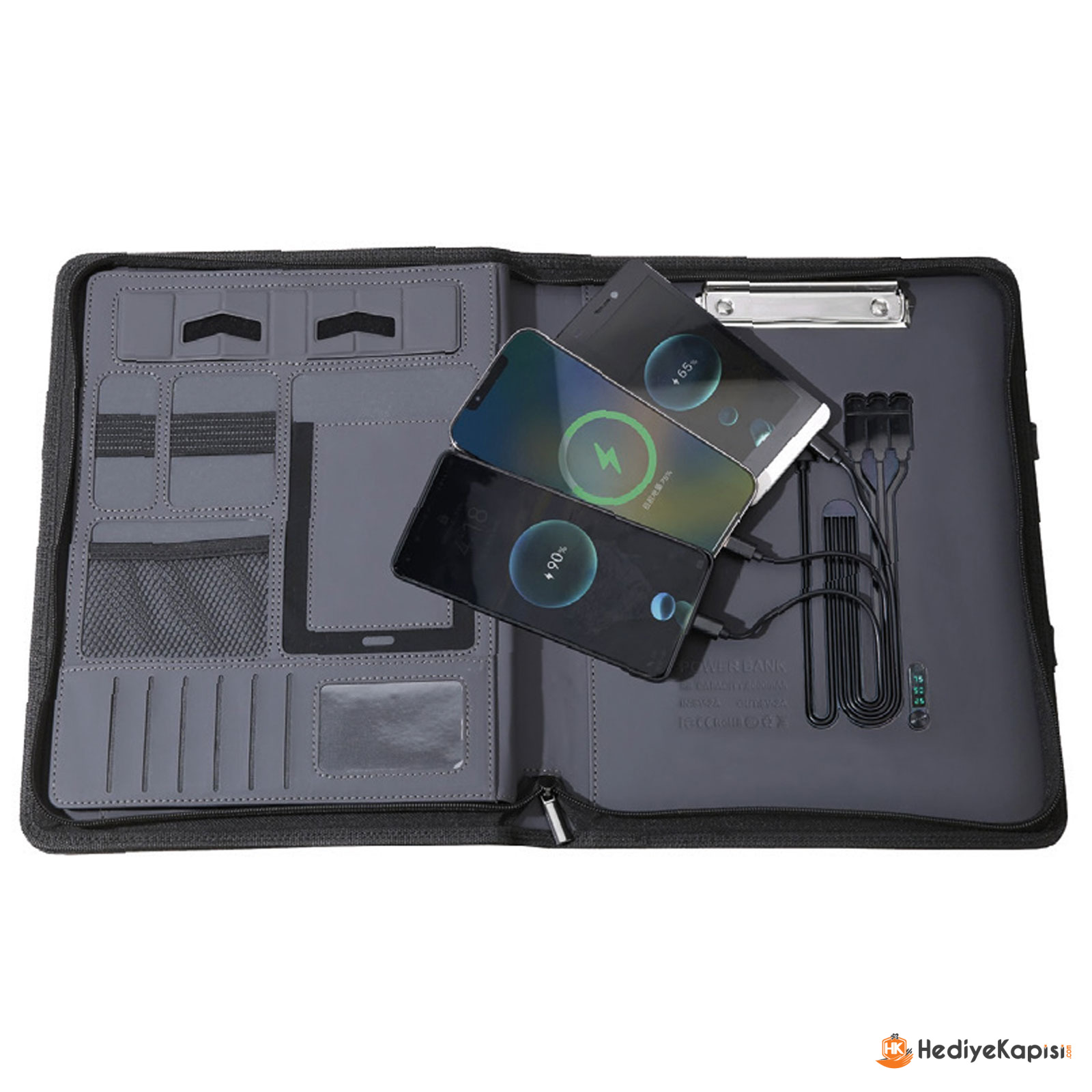 KURTBOĞAZI 8.000 MAH WIRELESS POWERBANK ORGANİZER ÇANTA - Görsel 2