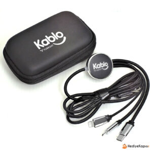 LEYLAK SİYAH KUTULU ÇOKLU KABLO - Siyah - Görsel 1