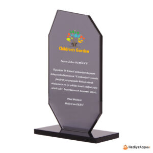 OSKAY SİYAH KRİSTAL PLAKET - siyah - Görsel 1