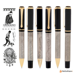 SİLOPİ ATATÜRK KABARTMALI İKİLİ KALEM SETİ - Model Görseli