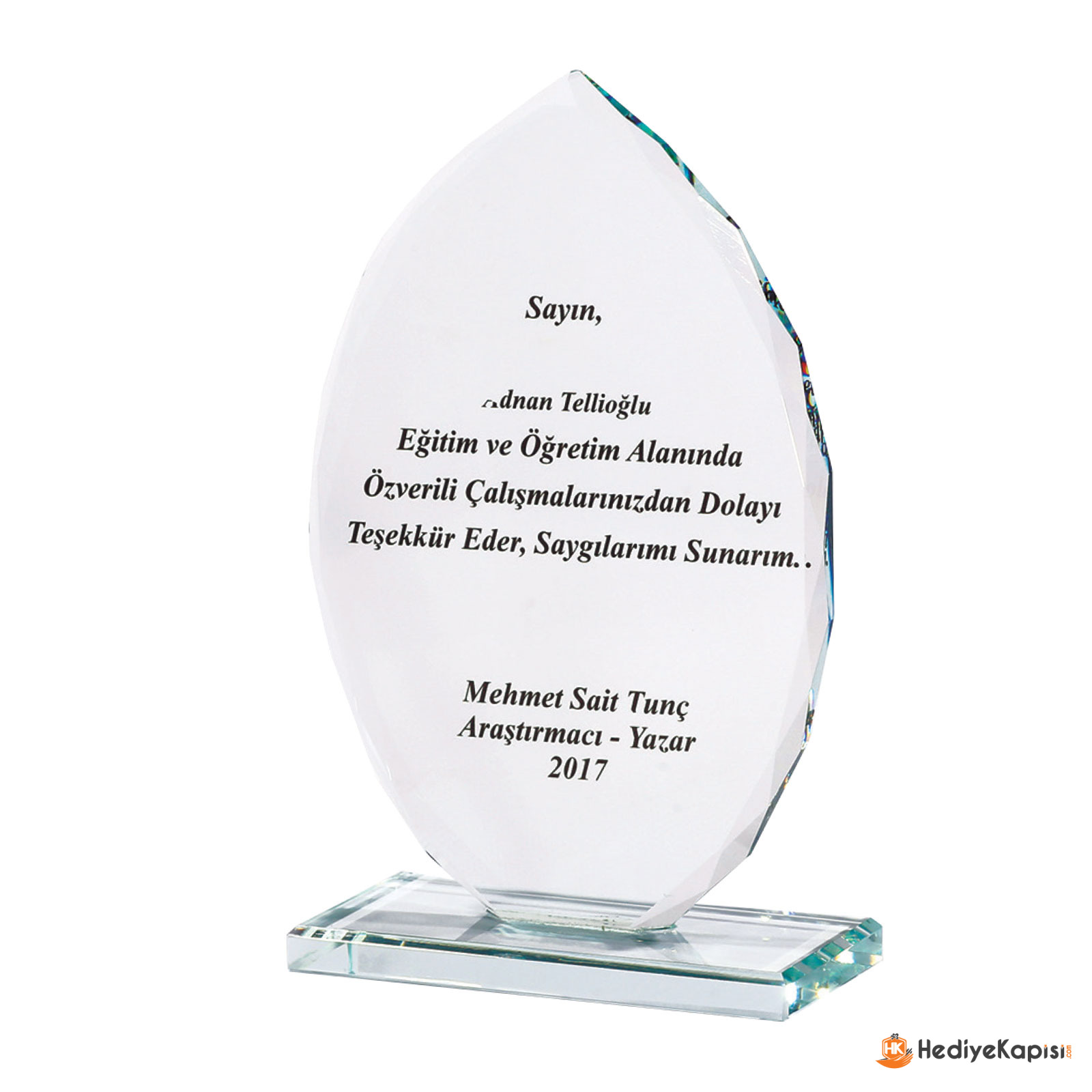 ULAŞ KRİSTAL PLAKET - Görsel 1